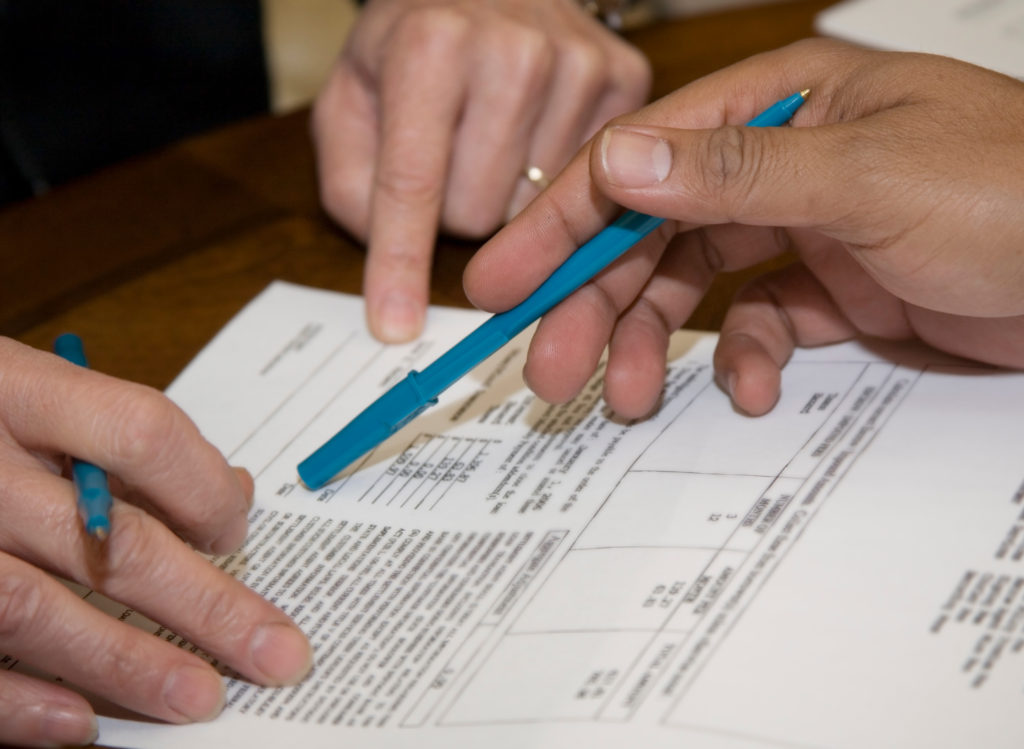 homebuyer reviewing paperwork